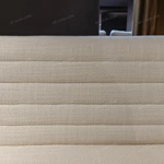 Modern Large-Scale Modular Sectional Sofa with Channel-Tufted Backrest, Integrated Wood Side Cabinet & Premium Textured Fabric